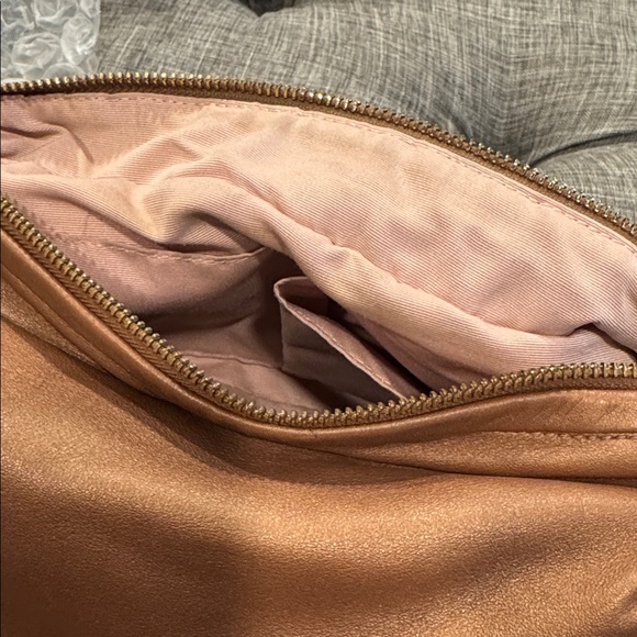 Coach Bag Parker Pleated Brown Metallic Soft Leather Shoulder Bag - Picture 12 of 16